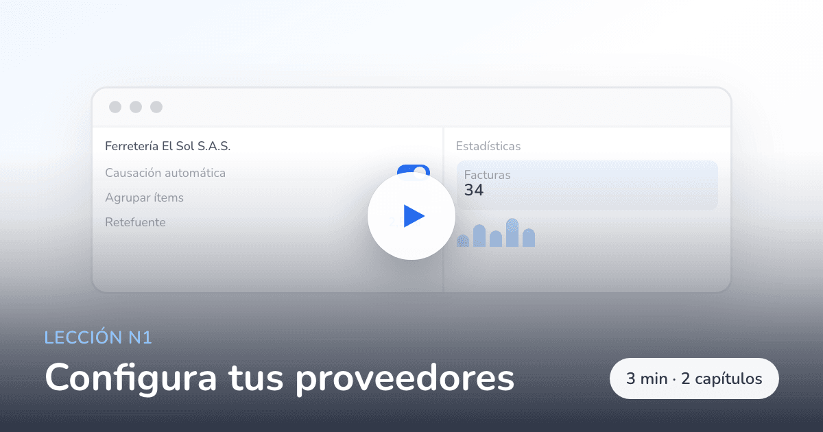 Configura tus proveedores