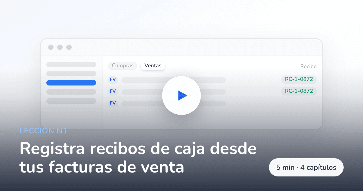 Registra recibos de caja desde tus facturas de venta